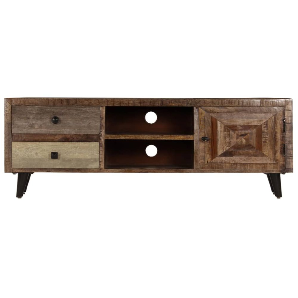 TV Cabinet 118x30x40 cm Solid Mango Wood – Image 2