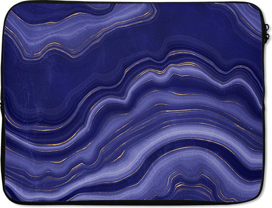 Housse ordinateur 17 pouces - Glitter - Pierre d'agate - Pierres précieuses - Housse ordinateur - Dimensions intérieures 42,5x30 cm - Dos noir