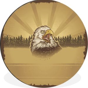 Illustration de la tête d’un aigle chauve américain Cercle mural aluminium ⌀ 90 cm / Mer et plage – tirage photo sur cercle mural / cercle vivant / cercle de jardin (décoration murale) Illustration de la tête d’un aigle chauve américain Cercle mural aluminium ⌀ 90 cm / Mer et plage – tirage photo sur cercle mural / cercle vivant / cercle de jardin (décoration murale)
