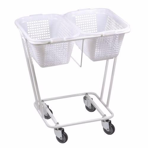 Corbeille à linge petit modèle coloris blanc