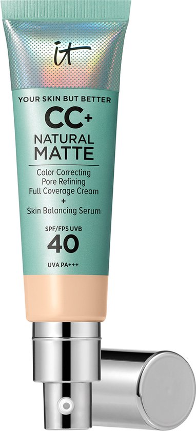 It Cosmetics Your Skin But Better CC+ Natural Matte SPF40 Fond de Teint - Finition Mate et Éclatante - Fair - 32ml
