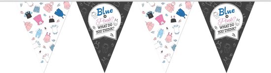 Guirlande de fête / fête de révélation de genre Bunting 10 mètres – Décoration de fête bébé garçon / fille Guirlande de fête / fête de révélation de genre Bunting 10 mètres – Décoration de fête bébé garçon / fille