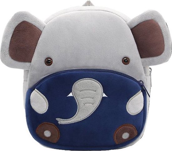 Joli sac à dos pour tout-petit, sac de voyage Mini en peluche avec dessin animé d'animaux, pour Bébé fille et garçon de 2 à 6 ans ( Elephant mignon)