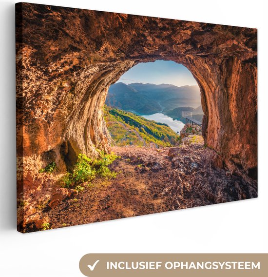 OneMillionCanvasses - Peinture sur toile - Peinture sur toile - Vue - Montagnes - Paysage - 30x20 cm - Toile - Décoration murale