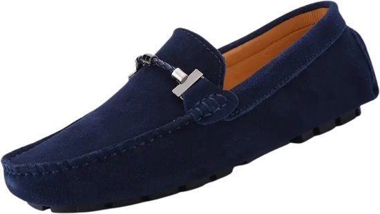 Mocassins Bovista - À talon - Chaussures homme - Chaussures à enfiler-on - Blauw - Pointure 40,5