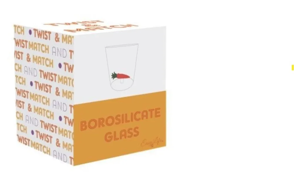 Twist & Match Glas aus Borosilikat 400ml orange – Image 2
