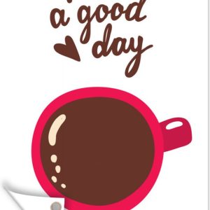 Illustration avec une tasse de café et la citation Passez une bonne journée 40×60 cm Illustration avec une tasse de café et la citation Passez une bonne journée 40×60 cm