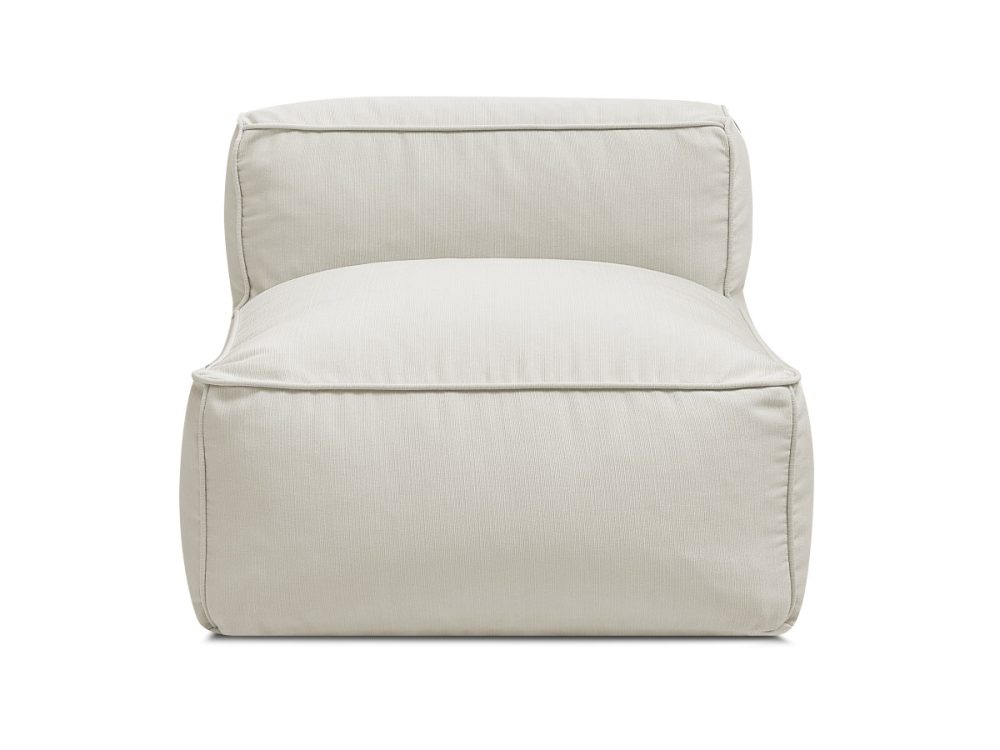 Chauffeuse 1 place sans accoudoir pour canape de jardin modulable GIULIA avec bache de protection – Image 2