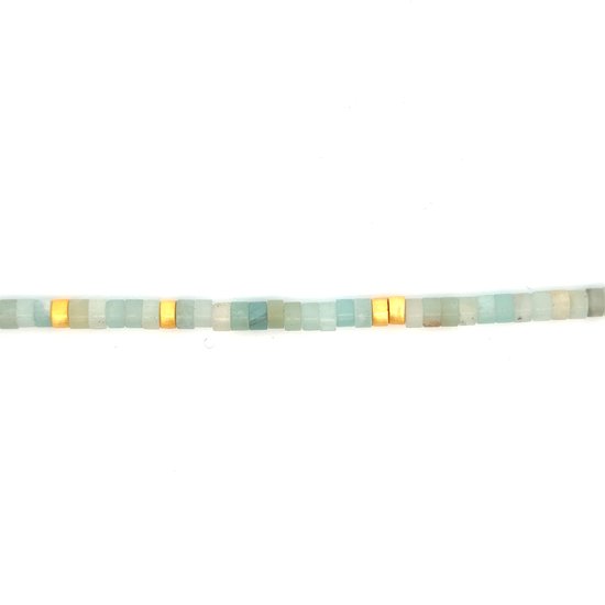 Lauren Sterk Amsterdam – bracelet perles amazonite – plaqué or – revêtement supplémentaire Lauren Sterk Amsterdam – bracelet perles amazonite – plaqué or – revêtement supplémentaire