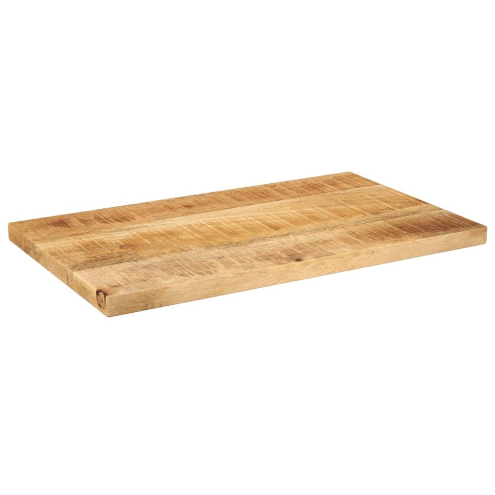 Table Top 50x20x3.8 cm Rectangular Solid Wood Rough Mango – Image 2