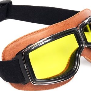KIMU Goggles Lunettes de Moto – Monture Marron – Verres Jaunes – Lunettes Pilote Aviateur Solex Pilote Rétro Steampunk Cuir Cuir Jaune Marron Festival KIMU Goggles Lunettes de Moto – Monture Marron – Verres Jaunes – Lunettes Pilote Aviateur Solex Pilote Rétro Steampunk Cuir Cuir Jaune Marron Festival