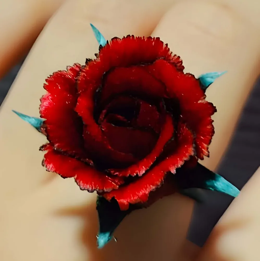 Rose Bespoke Ring-Red Silk Ring(Ronghua) – Image 3