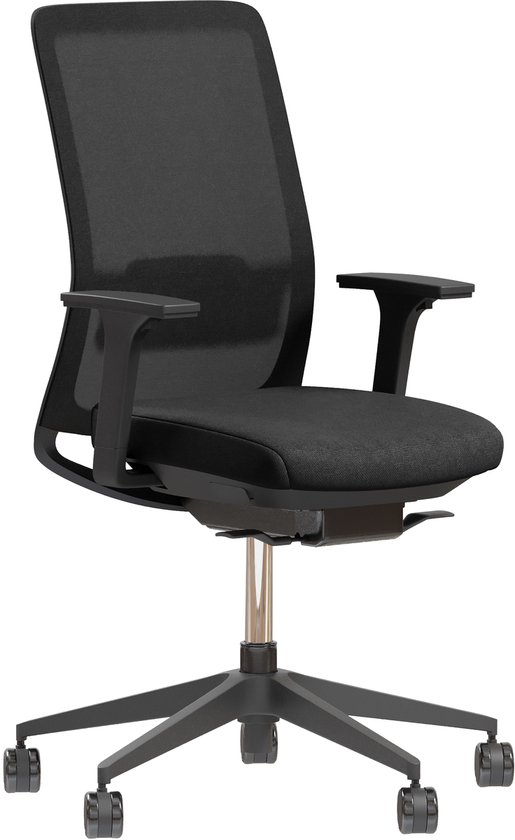 Lot de 3 Chaises de bureau Ergonice K30 - sans appui-tête - Zwart