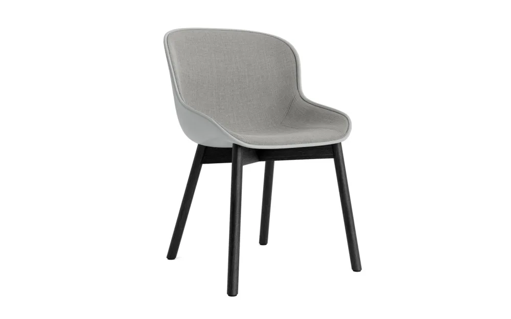 Hyg Stuhl Polster Schwarze Eiche Grau/Remix