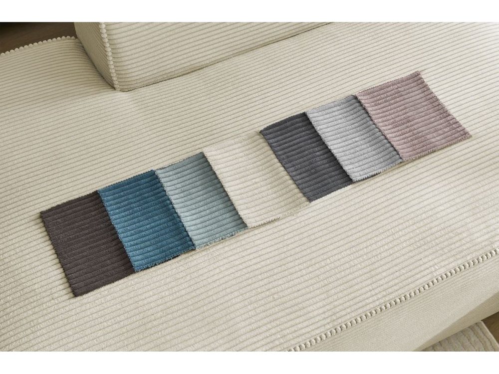 Canape d'angle fixe MEGEVE tissu velours cotele – Image 3