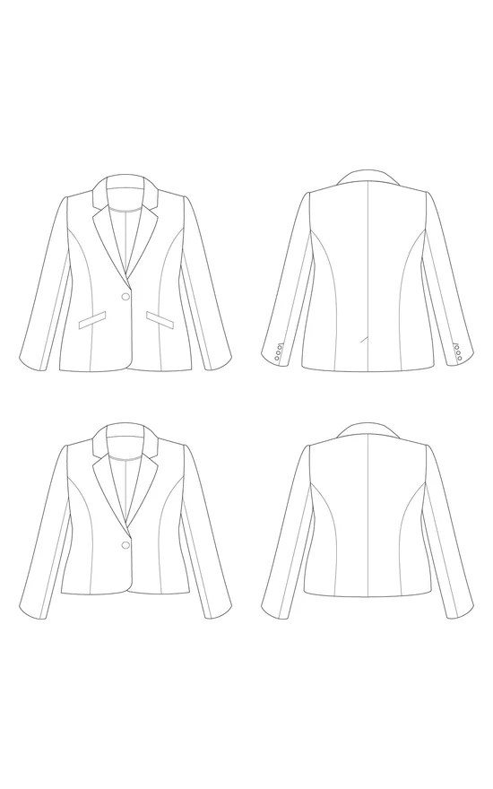 Blazer Auburn 12 à 32 - Patron papier - CASHMERETTE – Image 2