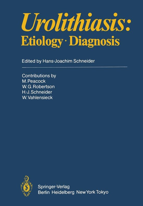 Handbook of Urology 17/1 - UrolithiasisEbook Etiology · Diagnosis