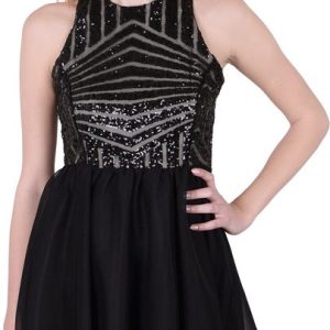 John Zack Ballerine noire dos nu à sequins John Zack Ballerine noire dos nu à sequins