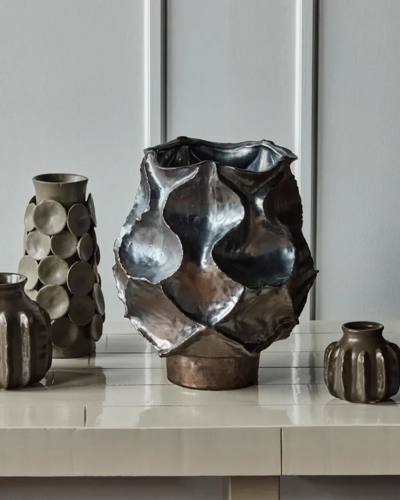 Vase, HDWaves, Antik-Metall – Image 3