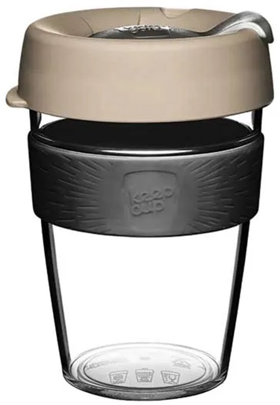 KeepCup - Original Clear - tasse à café durable et réutilisable - M (340 ml) - Plastique - Noir