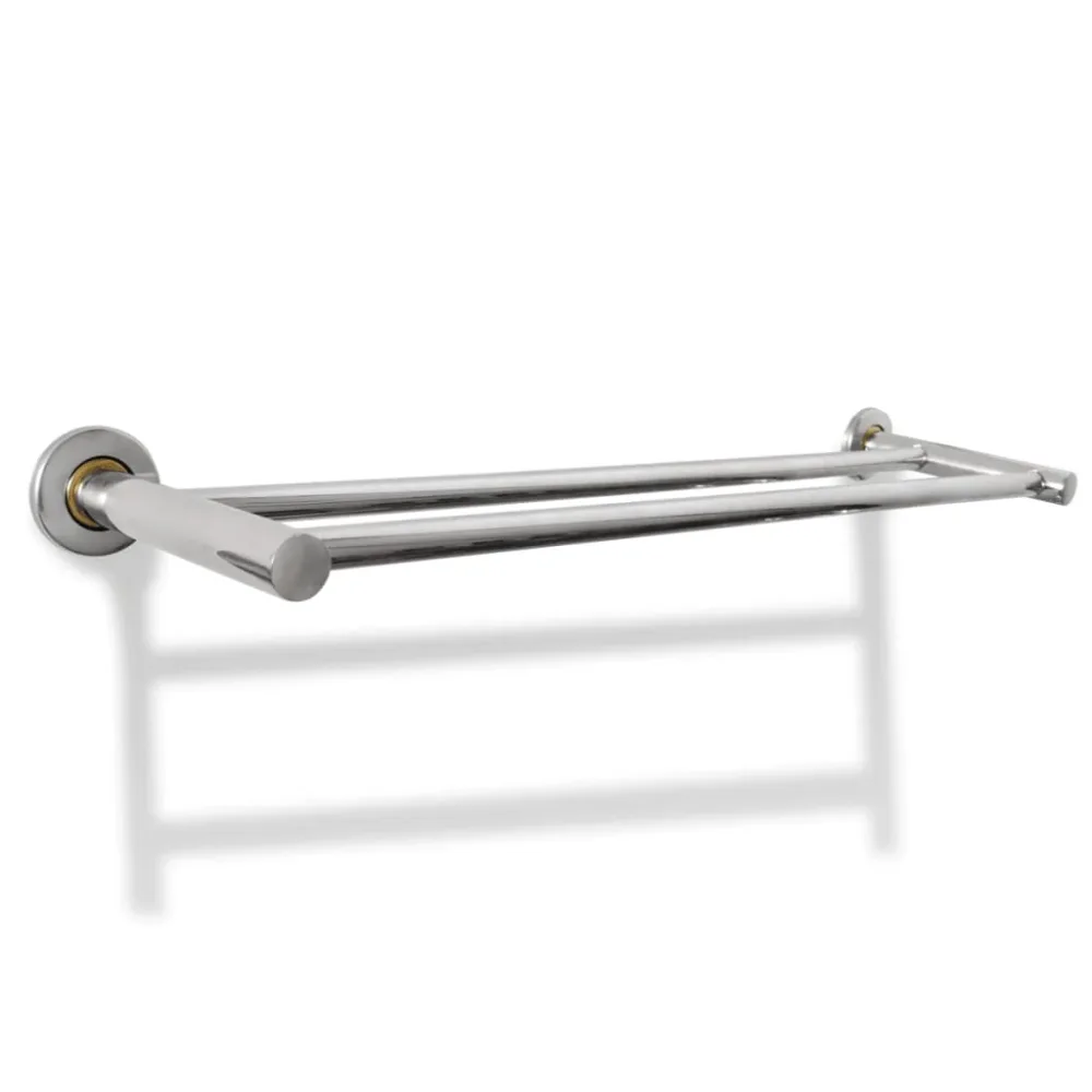 Stainless Steel Towel Rack 2 Tubes – Image 2