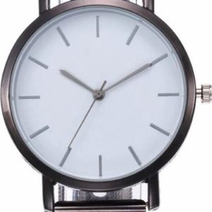 Fako® – Montre – Maille – Vintage – Acier – Ø 40mm – Zwart