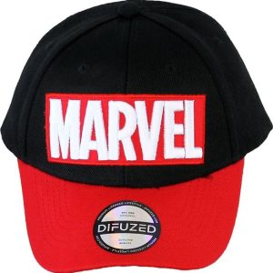 Marvel – Casquette de billard incurvée avec logo brique rouge Marvel – Casquette de billard incurvée avec logo brique rouge