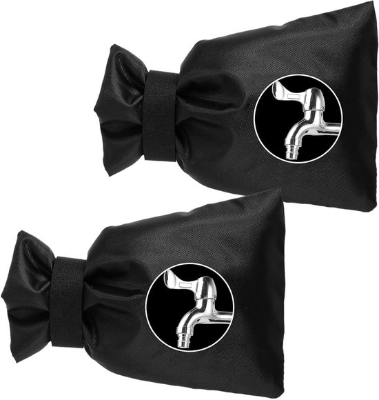 Lot de 2 housses de robinet d'extérieur pour l'hiver - 20,3 x 13,5 cm - Réutilisables et épaisses - Chaussettes isolante imperméable pour robinet d'extérieur - Protection contre le gel du Jardin