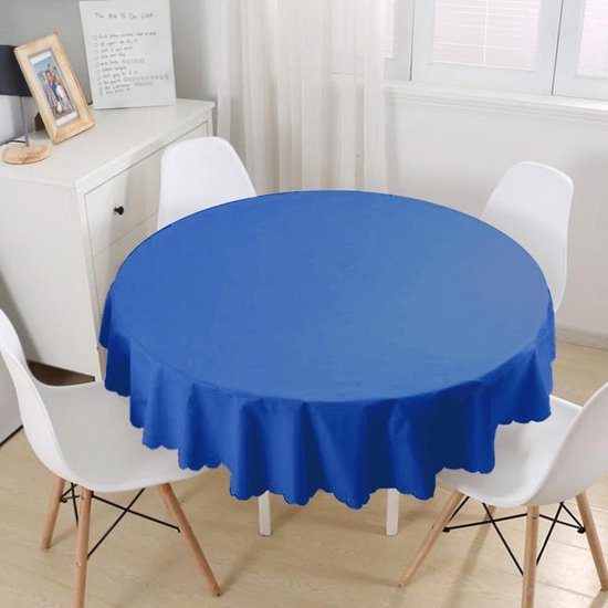 Nappe Ronde Ø140cm - De Groen Home - Textile Velours Imprimé - Baluwe fleur goutte d'eau - Nappe