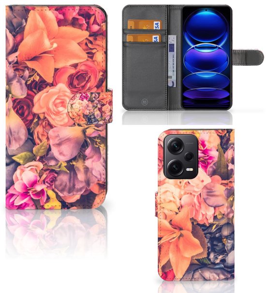 Housse Coque pour Xiaomi Poco X5 Pro | Note 12 Pro 5G Coque Téléphone Bouquet De Fleurs Cadeau pour le cadeau d'anniversaire de la mère