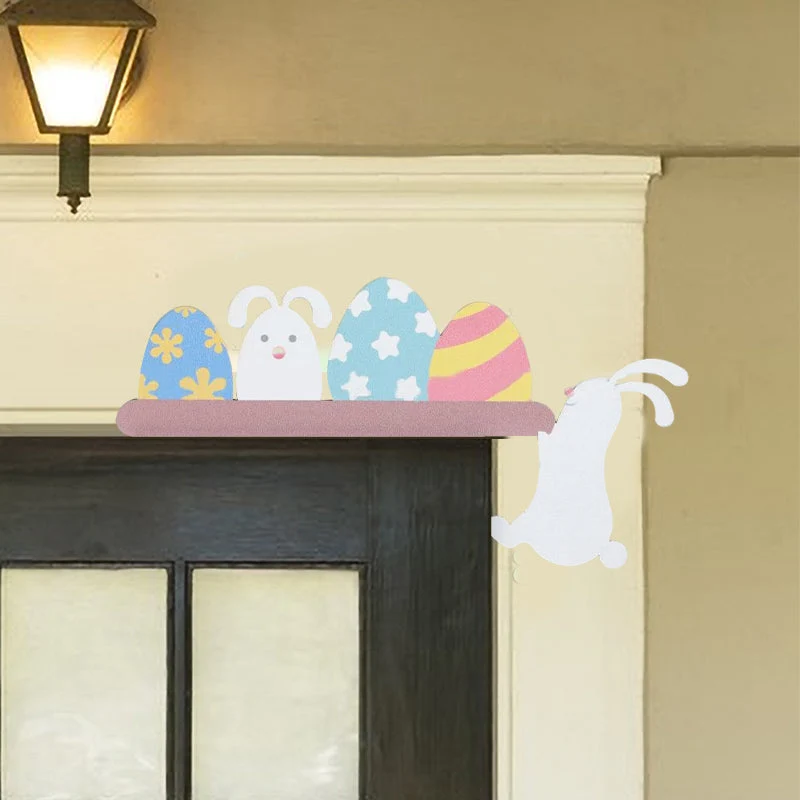 Décoration de porte lapin de Pâques – Image 3