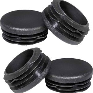 Insert de bonnet de jambe noir rond – fond plat | Dimension extérieure 28 mm (4 pièces) Insert de bonnet de jambe noir rond – fond plat | Dimension extérieure 28 mm (4 pièces)