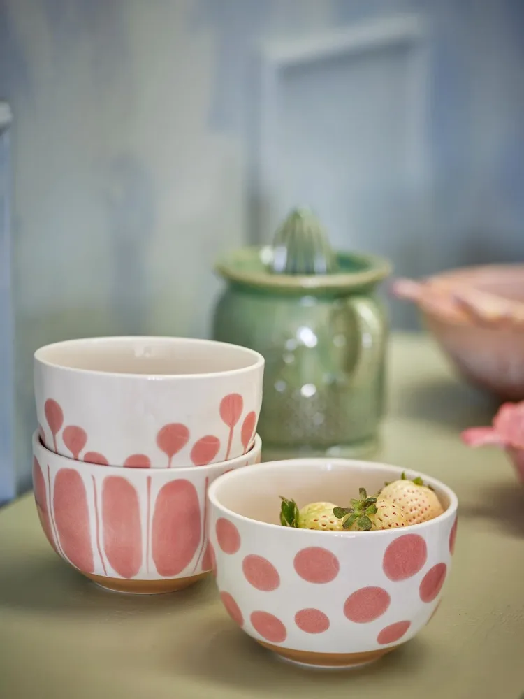 Linora Schale, Rose, Steingut – Image 3