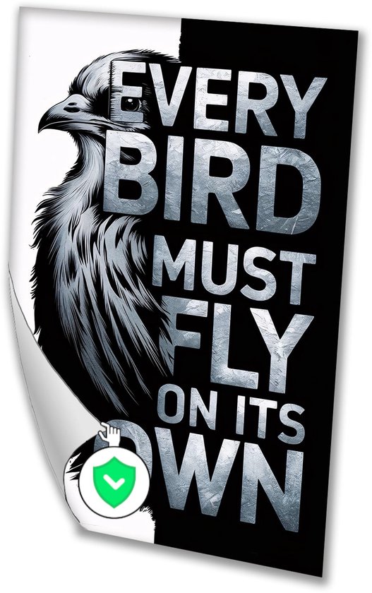 Oeuvre de motivation oiseau et texte - Décoration murale motivationnelle - Poster oiseau - Art Digital - Décoration murale moderne - Décoration murale chambre - poster 30x40 cm