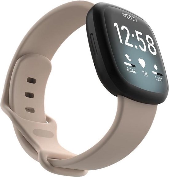 KELERINO. Bracelet Siliconen - Fitbit Versa 3 / Sense - Rose clair - Grand