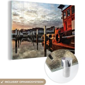 MuchoWow® Peinture sur Verre – Une jetée sur l’eau de Wijk bij Duurstede – 30×20 cm – Peintures sur Verre Acrylique – Photo sur Glas MuchoWow® Peinture sur Verre – Une jetée sur l’eau de Wijk bij Duurstede – 30×20 cm – Peintures sur Verre Acrylique – Photo sur Glas