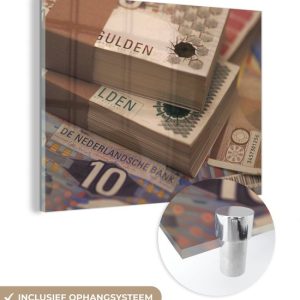 MuchoWow® Peinture sur verre – Un gros plan de plusieurs piles de florins Nederland – 80×60 cm – Peintures sur verre acrylique – Photo sur Glas MuchoWow® Peinture sur verre – Un gros plan de plusieurs piles de florins Nederland – 80×60 cm – Peintures sur verre acrylique – Photo sur Glas