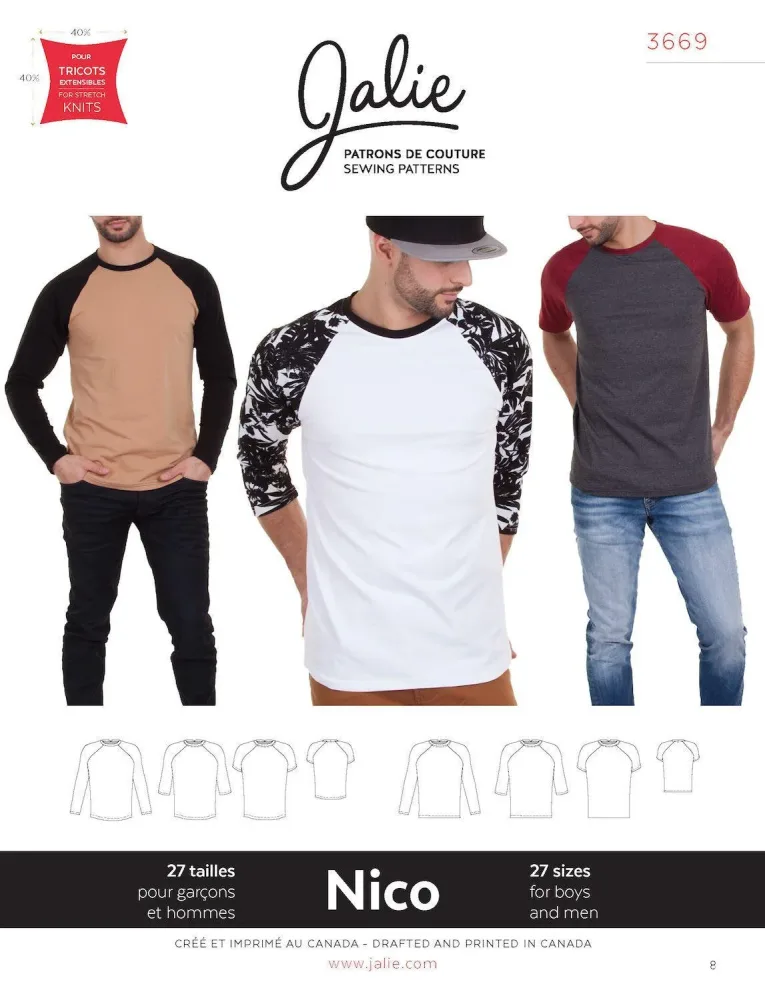 Chandail raglan NICO 3669 | Patron papier - Jalie – Image 3