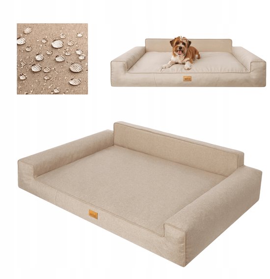 Panier à chien L 78x53 cm - Imperméable & Lavable - Beige Ekolen