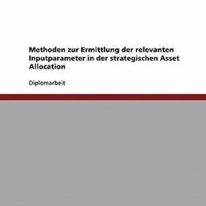 Methoden Zur Ermittlung Der Relevanten Inputparameter in Der Strategischen Asset Allocation Methoden Zur Ermittlung Der Relevanten Inputparameter in Der Strategischen Asset Allocation