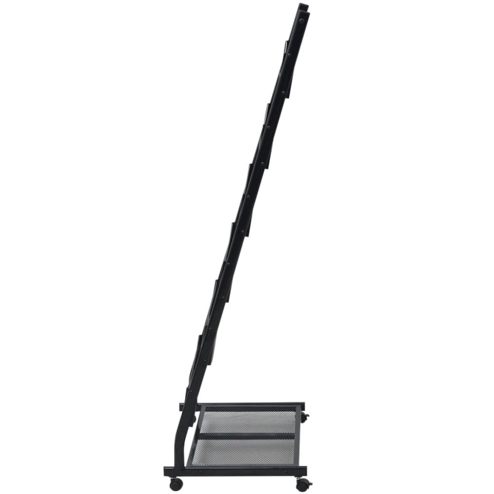 Magazine Rack 47.5x43x133 cm Black A4 – Image 2