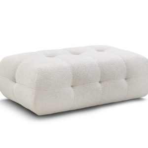 Pouf grand LAURA tissu chine Pouf grand LAURA tissu chine