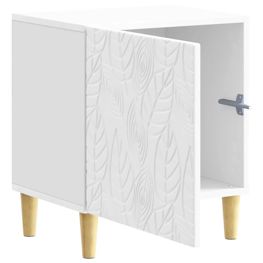 Bedside Table 2 pcs High Gloss White 43 x 34.5 x 50 cm – Image 3
