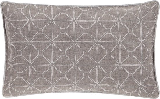 Hoyz | Coussin Taupe Délavé Graphique | 30 X 50