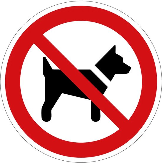 Panneau « Interdit aux Chiens » - P021 - Dibond - 20 cm
