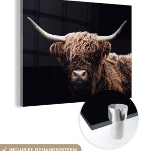 MuchoWow® Peinture sur Verre – Highlander écossais – Zwart – Corne – 160×120 cm – Peintures sur Verre Peintures – Photo sur Glas MuchoWow® Peinture sur Verre – Highlander écossais – Zwart – Corne – 160×120 cm – Peintures sur Verre Peintures – Photo sur Glas
