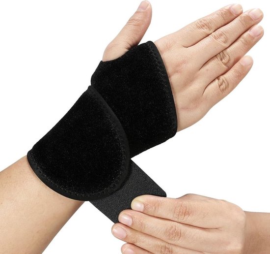 Lot de 2 supports de poignet adaptés aux tendinites, attelles adaptées au syndrome du canal carpien et bandage de main (convient aussi bien aux gauchers qu'aux droitiers)