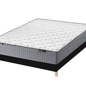 Ensemble matelas ZOE 26 cm 638 ressorts ensaches + sommier tapissier + pieds Ensemble matelas ZOE 26 cm 638 ressorts ensaches + sommier tapissier + pieds