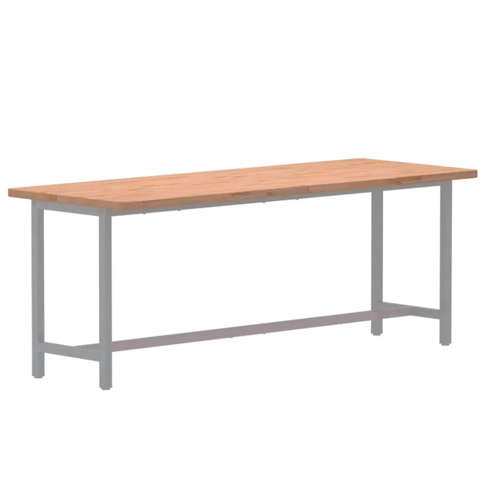 Desk Top 150x55x2.5 cm Solid Wood Beech – Image 3