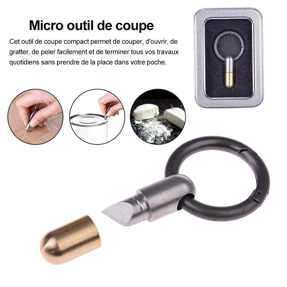 Multifonctionnel Microcapsule Outil de Coupe Porte-clé Ornement – Image 3
